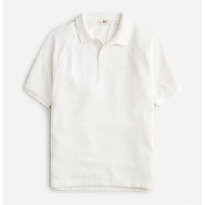 NWT J.Crew Terry Cloth Polo Shirt In Sea Salt Size Small